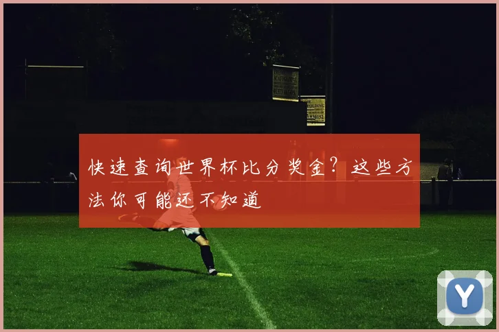 快速查询世界杯比分奖金？这些方法你可能还不知道